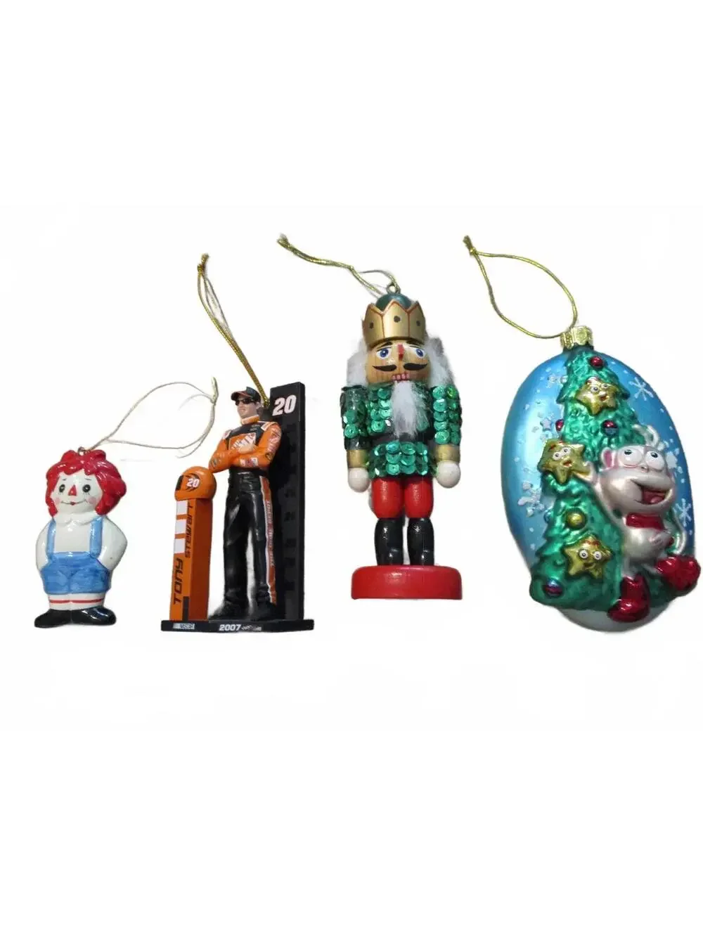 Vintage Pop Culture Nostalgia Toy and Character Ornament Lot 4pc